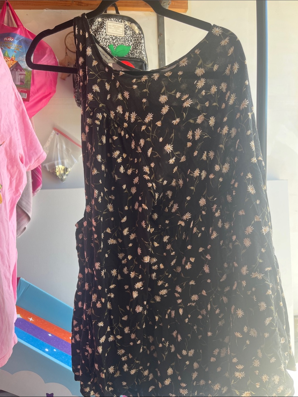 Women’s Black Floral one sleeve dress